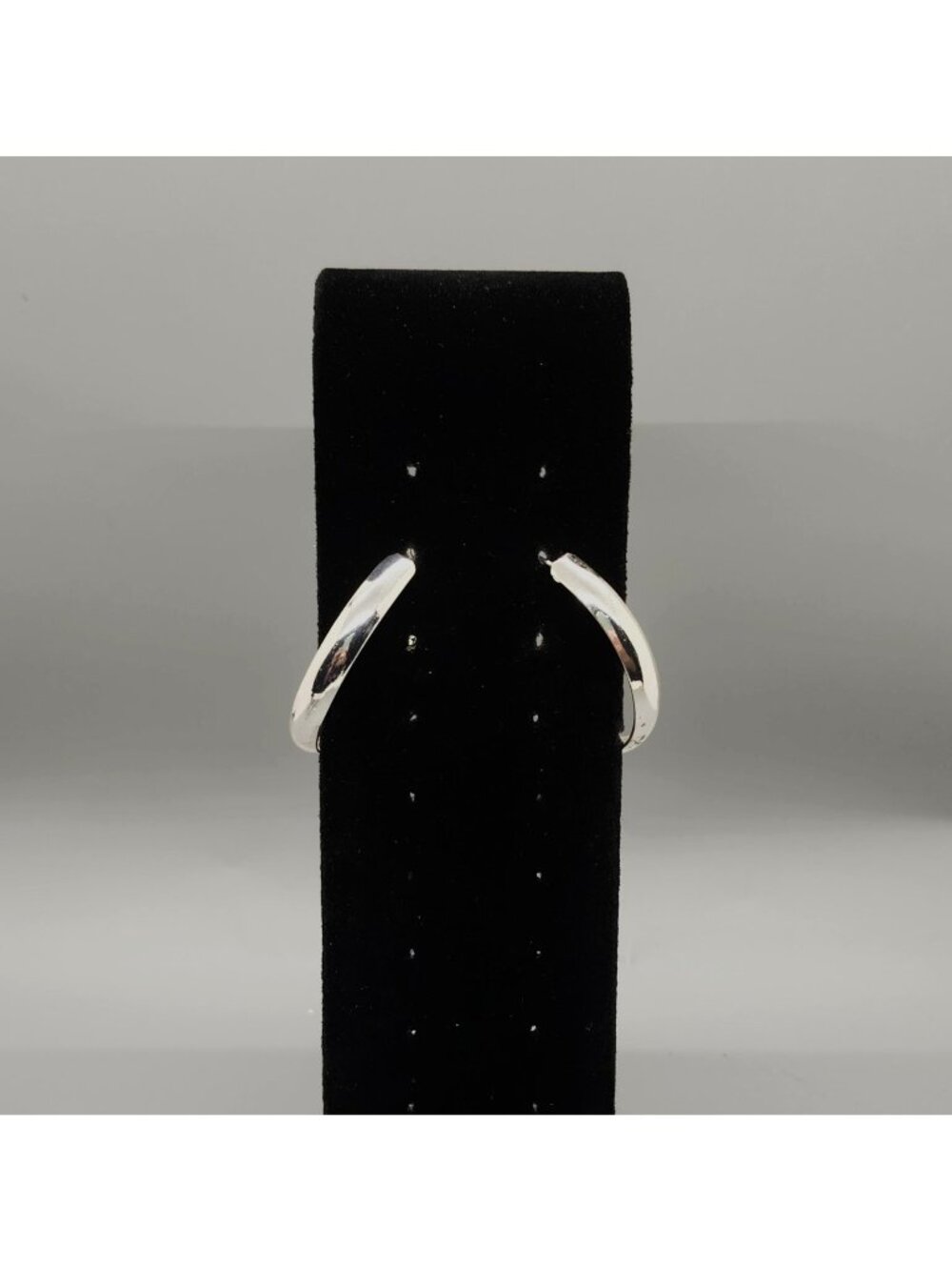 Chunky Hoop Earrings 35mm Polished Silver Tone Fashion Jewelry